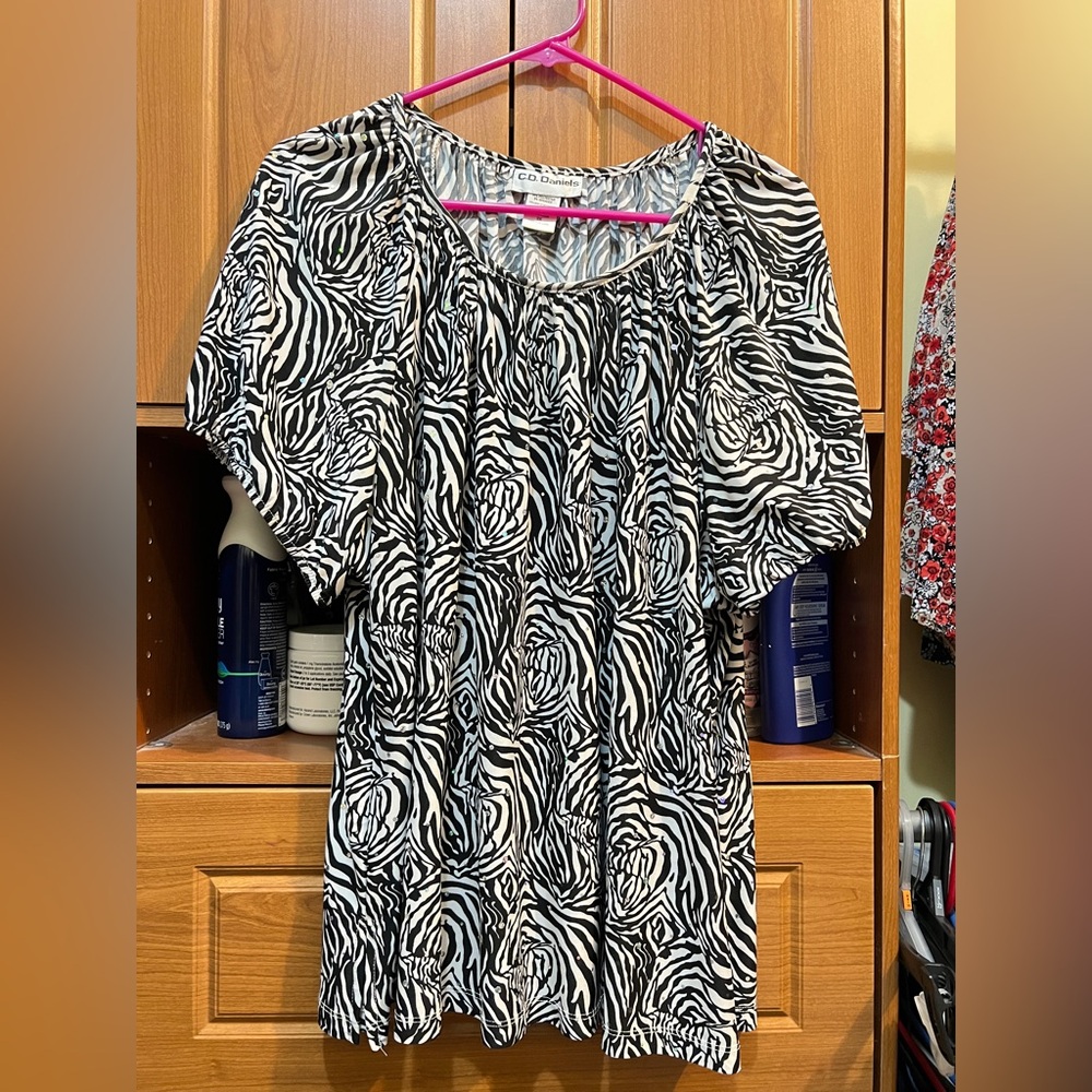 Elegant Zebra Print Blouse